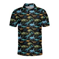 Camisa polo Pigmoo Funny Dinosaur Golf para homens de manga curta Camisa polo Pigmoo Funny Dinosaur Golf para homens de manga curta