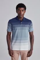 Camisa Polo Piquet Comfort - Azul Médio / Branco Camisa Polo Piquet Comfort - Azul Médio / Branco