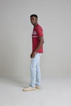 Camisa Polo Piquet Comfort - Vermelho Rubi / Branco Camisa Polo Piquet Comfort - Vermelho Rubi / Branco