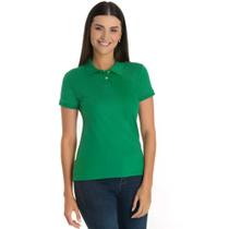 Camisa Polo Piquet Feminina Lisa Gola Polo