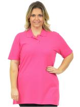 Camisa polo piquet feminina plus size fenomenal