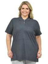 Camisa polo piquet feminina plus size fenomenal