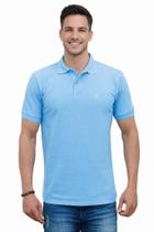 Camisa Pólo Piquet Premium Azul Claro 100% Algodão Masculina Camisa Pólo Piquet Premium Azul Claro 100% Algodão Masculina