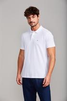 Camisa Polo Piquet Slim Fit - Branco