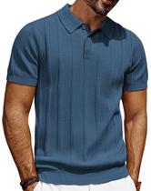 Camisa polo PJ PAUL JONES com textura de malha de manga curta para homens