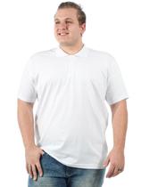 Camisa Polo Plus Size Masculina Anistia Lisa Básica Branca Camisa Polo Plus Size Masculina Anistia Lisa Básica Branca