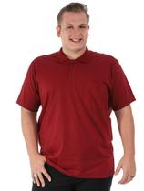 Camisa Polo Plus Size Masculina Com Bolso Básica Bordo Camisa Polo Plus Size Masculina Com Bolso Básica Bordo
