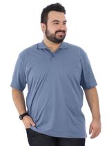 Camisa Polo Plus Size Masculina Com Bolso Básica Indigo - ANISTIA