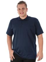 Camisa Polo Plus Size Masculina Com Bolso Básica Marinho Camisa Polo Plus Size Masculina Com Bolso Básica Marinho