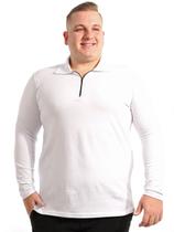 Camisa Polo Plus Size Masculina de Zíper Anistia Manga Longa Camisa Polo Plus Size Masculina de Zíper Anistia Manga Longa