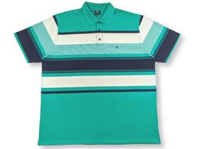 Camisa Polo Plus Size Masculina Manga curta, 2734 c/listras e botões personalizados Camisa Polo Plus Size Masculina Manga curta, 2734 c/listras e botões personalizados