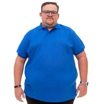 Camisa Polo Plus Size Masculina Piquet Com Gola e Botões G1 ao G5 Alta Qualidade Tecido Respiravel