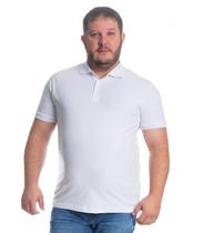Camisa Polo Plus Size MMT Branco