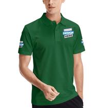 Camisa polo Pranboo Camisa de golfe personalizada 3GG verde floresta