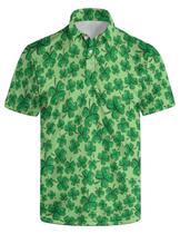 Camisa polo Qavhigk Christmas Santa Snowmen estampada para homens Camisa polo Qavhigk Christmas Santa Snowmen estampada para homens