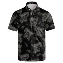 Camisa polo Qavhigk Skull Print para homens Quick-Dry Black 3GG