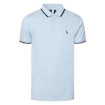 Camisa Polo Reserva Friso Duplo Masculina Azul Claro