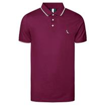 Camisa Polo Reserva Friso Duplo Masculina Bordô