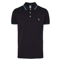 Camisa Polo Reserva Friso Duplo Masculina Preta