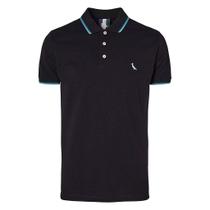 Camisa Polo Reserva Friso Duplo Masculina Preta