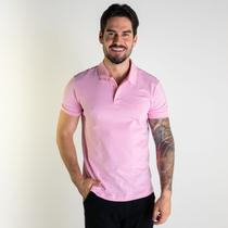 Camisa Polo Reserva Monocromática Rosa Claro Camisa Polo Reserva Monocromática Rosa Claro