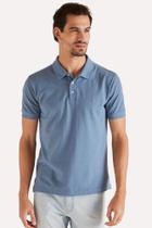 Camisa Polo Reserva Piquet Azul Jeans