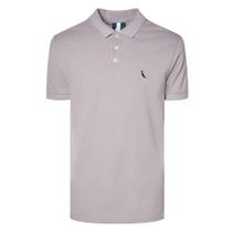 Camisa Polo Reserva Piquet Basica Masculina Cinza Lua