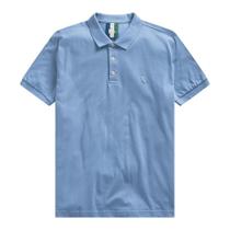 Camisa Polo Reserva Piquet Classica Masculina Azul Jeans