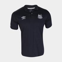 Camisa Polo Santos Viagem 20/21 Masculina - Preto