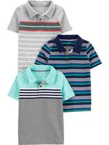 Camisa polo Simple Joys by Carter's Boys, pacote com 3 unidades, tamanho 5