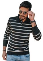 Camisa Polo Suéter Listrado Adulto Camisa Polo Suéter Listrado Adulto