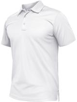 Camisa polo TACVASEN branca para homens, golfe, manga curta, 3XL Camisa polo TACVASEN branca para homens, golfe, manga curta, 3XL