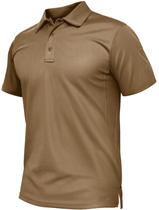 Camisa polo TACVASEN para homens, manga curta, seca, marrom, 3GG Camisa polo TACVASEN para homens, manga curta, seca, marrom, 3GG