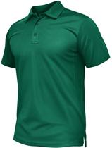 Camisa polo TACVASEN verde para homens de manga curta tamanho 3XL