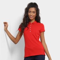 Camisa Polo Tommy Hilfiger Básica Slim Fit Feminina