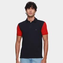Camisa Polo Tommy Hilfiger Blocking Reg Masculina Camisa Polo Tommy Hilfiger Blocking Reg Masculina