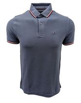 Camisa polo Tommy Hilfiger com gola listrada para homens GG