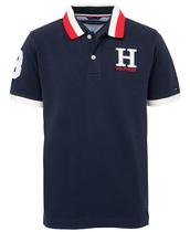 Camisa polo Tommy Hilfiger de manga curta Stretch Ivy para meninos