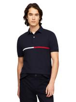 Camisa polo Tommy Hilfiger Flag Pride para homens em ajuste personalizado