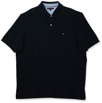 Camisa polo Tommy Hilfiger grande e alta de manga curta clássica azul marinho