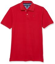 Camisa polo Tommy Hilfiger masculina de manga curta Ivy Scarlet 5Y