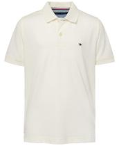 Camisa polo Tommy Hilfiger para meninos de manga curta branca Ivy 6Y