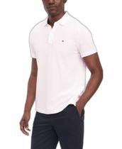 Camisa polo Tommy Hilfiger Regular Fit Dri Fit para homens rosa