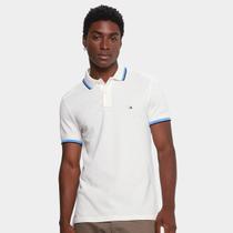 Camisa Polo Tommy Hilfiger Slim Fit Cuff Interest Masculina