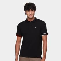 Camisa Polo Tommy Jeans Flag Cuff Masculina Camisa Polo Tommy Jeans Flag Cuff Masculina