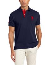 Camisa Polo U.S. Polo Assn. Slim Fit Azul Marinho P