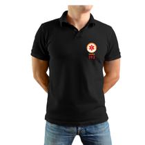 Camisa Polo Uniforme Samu Urgência Logo Bordado Masculino