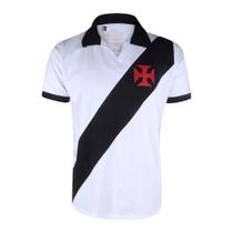 Camisa Polo Vasco Braziline Paris Masculina - Branco e Preto