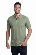 Camisa Pólo Verde Sálvia Piquet Premium 100% Algodão Masculina Camisa Pólo Verde Sálvia Piquet Premium 100% Algodão Masculina