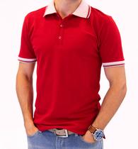 Camisa Polo Vermelho Pau a Pique